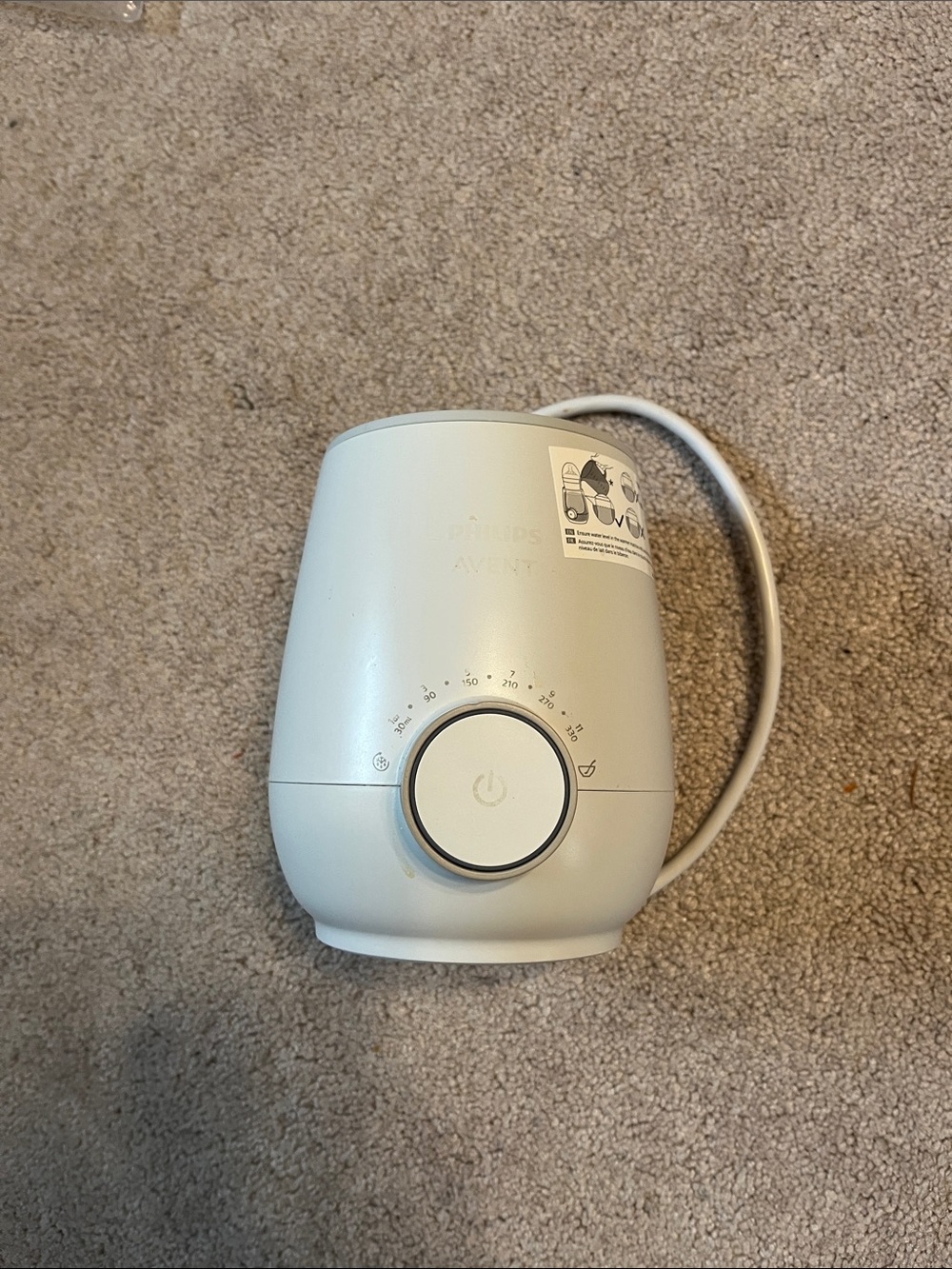 Philips Avent Electric Bottle Warmer in White